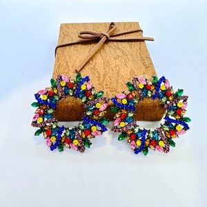 Chic and bright, lots of sparkle earrings